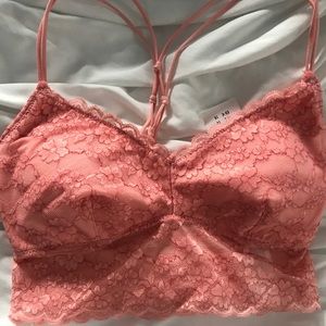 light pink lace bralette